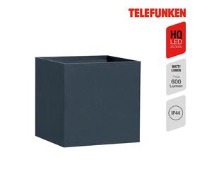 Outdoor Wall Light LED Up & Down Lamp Cube IP44 Adjustable Beam 4000K Black [EEK: E]