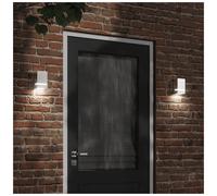 Outdoor Wall Light Set 2pc Silver StainlessSteel 75x95x150mm IP54 GU10 Downlight