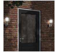 Outdoor Wall Light Silver Stainless Steel & PC 15.5x15.5x28cm IP44 E27 Walllamp