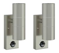 Outdoor Wall Light Stainless Steel and Glass Modern Fixture Garage Lamp vidaXL