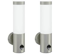 Outdoor Wall Light Stainless Steel and Plastic Lighting Modern Pathway vidaXL