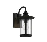 Outdoor Wall Light 'Zayn' dimmable (Antique, Vintage) in Black Made of Aluminium (1 Light Source, E27) from Lindby | Wall lamp for Exterior/Interior Walls, House, Terrace und Balcony