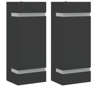 Outdoor Wall Lights Garden Lighting Wall Lamp 35W Silver Rectangular vidaXL