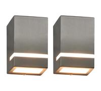 (black, 95 x 75 x 150 cm/ 2 pcs) vidaXL Outdoor Wall Lights Garden Lighting Wall Lamp 35W Silver Rectangular