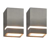 Outdoor Wall Lights Garden Lighting Wall Lamp 35W Silver Rectangular vidaXL