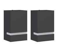 Outdoor Wall Lights Garden Lighting Wall Lamp 35W Silver Rectangular vidaXL