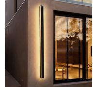 Outdoor Wall Lights LED Black Long Wall Sconce Ip65 Waterproof Outside Lights Rectangular Wall Lighting 3000k 45W Aluminum Exterior/Indoor Wall Light For Garden Villa Porch Terraces Garage,125cm*1