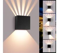 Outdoor Wall Lights - LED Outside Wall Light, Aluminum Outdoor Wall Lamp, IP65 Up Down Outside Lights Exterior Wall Sconce 3000K Warm White Front Door Light for Garden Patio Porch Garage Corridor