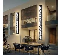Outdoor Wall Lights Long Wall Lamp LED Black Wall Sconce Modern Exterior Garden Light 40W Ip65 Waterproof Wall Lighting 3000K Indoor Aluminum Outdoor Porch Wall Lights For Terrace Garage,L114cm*1