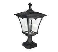 Outdoor Wall Lights Outdoor Solar Post Lamp Aluminum Clear Glass Column Light Solar Pillar Lights for Wooden Posts Deck Fence Gate Column Driveway Waterproof Pillar Lamp(Black,Warm Light - 3000K) (Bl