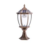 Outdoor Wall Lights Retro Solar Outdoor Patio Light Waterproof Door Column Headlight Industrial Landscape Villa Garden Street Post Porch Floor Lights for Courtyard Patio Waterproof Pillar Lamp(Color: