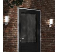 Outdoor Wall Lights Silver Stainless Steel PC 19x19x31cm IP44 GU10 2pcs Weather