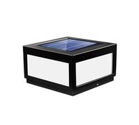 Outdoor Wall Lights Square Solar LED Pillar Light Outdoor Fence Deck Column Lamp IP65 Waterproof Energy-Saving Post Cap Lights for Flat Surface Patio Garden Decoration Street Lante(25cm)