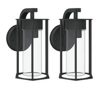 Outdoor Wall Lights Wall Lamps Patio Wall Lantern Black Stainless Steel vidaXL