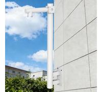 Outdoor Wall Mount Bracket for Security Camera - Weatherproof Metal Surveillance Pole with Extension Arm and Screws