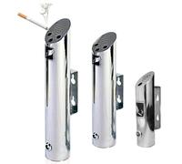 Outdoor Wall Mounted Ashtray Stainless Steel Cigarette Ash Bin with Lock for Patio Park Hotel(S)