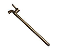 Outdoor Wall-Mounted Garden Faucet - Cold Water Tap with Single Handle 18cm Stainless Steel Bronze Mesh Cap for Pool Hose G1/2 Connection - Durable & Stylish