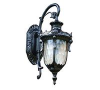 Outdoor Wall Sconce Light - 1-Light Waterproof Lantern with Waterline Glass, European Retro Design for Porch & Patio, Indoor/Outdoor Wall Lighting, E27 Socket