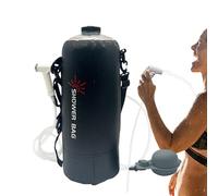 Outdoor Washing Kit - Flexible Waterproof Fabric, Heat Retention Material, Large Capacity Pressurized Pump Nozzle | Compact Foldable Solution Suited For Wilderness Camping Scouting Survival Trek