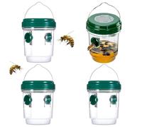 Outdoor Wasp And Hornet Trap - Set Of 4 - for Garden, Farm and Home - Eco-Friendly And Reusable Insect Catcher(Green)