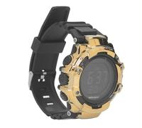 Outdoor Watch, Adjustable Date Alarm Chronograph Digital Watch with Backlight for Fishing for Boys (Gold)