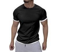 Outdoor Watch Short Sleeve T-Shirt with Relaxed Fit for Men Top Men's Vest, black, M
