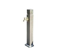 Outdoor Water Column 39.4" Garden Tap, 304 Stainless Steel Freeze-Proof Yard Hydrant with Dual Faucet, Spray Gun & Hose Hook for Irrigation & Pet Bath(Black,80cm/31.5in)