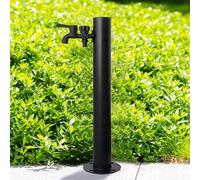 Outdoor Water Column Faucet Black Cylindrical Vertical Garden Water Column Stainless Steel Antifreeze Floor Mount Water Tap for Backyard Cleaning & Plant Watering(Height: 95cm/37.4in)