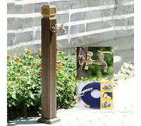 Outdoor Water Column Faucet - Vertical Anti-Freeze Garden Tap Self-Supporting Durable Hose Connection Ideal for Winter Use and Efficient Watering Solutions