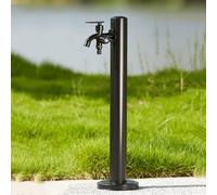 Outdoor Water Column Fountain with Faucet and Antifreeze Hose Stand for Garden Irrigation and Watering