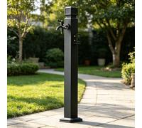Outdoor Water Column, Freestanding Black Yard Hydrant, Vertical Square Garden Water Column, Frost Free Outdoor Faucet, for Garden Farm Pasture Backyard(B,Height: 60cm/23.6in)