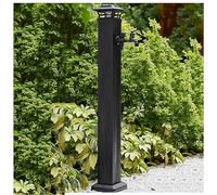 Outdoor Water Column Garden Faucet Stand Solar Lighting Hose Extension Yard Butler Watering Wand Faucet Extension Remote Control Tap Hose Support for Easy Watering