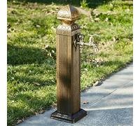 Outdoor Water Column Garden Water Tap, Antifreeze Hose Faucet Extender Water Column with Double Outlet Brass Spigot, Weatherproof Yard Hydrant Water Feature Fountain for Yard Patio(65cm/26 in)