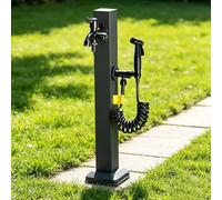 Outdoor Water Column Garden Water Tap, Water Dispenser Hydrant Water Feature Fountain, Floor Mount Water Column for Courtyard Irrigation and Watering(60cm/23.6in)
