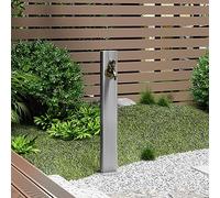 Outdoor Water Column with Faucet Self-Supporting Water Fountain for Garden Anti-Freeze Winter Hose Stand with Bird-Proof Faucet and Stainless Steel Pillar