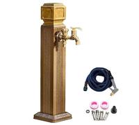 Outdoor Water Faucet Yard Hydrant with Spray, Anti-Freeze Cracking, Double Outlet for Garden Irrigation