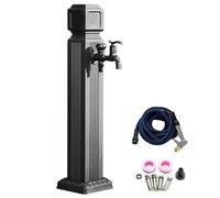 Outdoor Water Faucet Yard Hydrant with Spray, Anti-Freeze Cracking, Double Outlet for Garden Irrigation