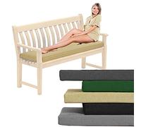 Outdoor Water-Resistant Bench Rattan Cushion Pad for Garden 2/3/4 Seater 108/143/170cm Thick Long Bench Chair Cushions Pad for Swing Patio (2 Seater-108x45x6cm, Sand)