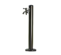 Outdoor Water Spigot Faucet Post - Freeze Proof Stainless Steel Floor Mount Tap for Black Water Column