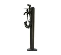 Outdoor Water Spigot Faucet Post - Freeze Proof Stainless Steel Floor Mount Tap for Black Water Column