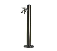 Outdoor Water Spigot, Freeze Proof Stainless Steel Floor Mount Tap, Square Column Design, Durable and Functional for Outdoor Use