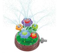 Outdoor Water Spray Flower Toys,Water Sprinkler for Kids, Outdoor Water Play Toy, Shaped Flower Sprinkler, Splashing Fun Toys for Kids, Ideal for Summer Outdoor Use in Gardens, Beaches, Pools (Green)