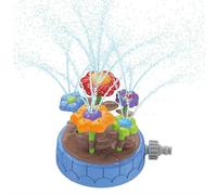 Outdoor Water Spray Flower Toys,Water Sprinkler for Kids, Outdoor Water Play Toy, Shaped Flower Sprinkler, Splashing Fun Toys for Kids, Ideal for Summer Outdoor Use in Gardens, Beaches, Pools (Blue)