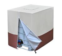 Outdoor Water Tank Cover - 420D Waterproof 275 Gallon Tote Protective Cover | Heavy Duty Rain Barrel Protector | Storage Pouch Outdoor Protection for Lawn Patio Yards Rainwater Harvest Garden