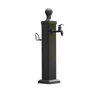Outdoor Waterfall Fountain with Hose Holder Stand, Classic Carved Design for Villa Courtyards and Terraces