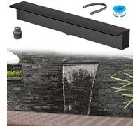 Outdoor Waterfall Spillway Blade 80cm Embedded Fountain Feature for Pool Pond Patio Backyard Garden Rockery Black Water Outlet Spray Spout