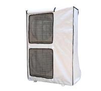 Outdoor Waterproof Air Conditioner Cover, UV Resistant Dustproof Polyester Mesh, No Disassembly Required, Fits 92x35x125cm (36x14x49in) - Silver
