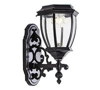 Outdoor Waterproof and Rust-Proof Solar Wall Lantern High Temperature Resistant Die-cast Aluminum Wall Sconce 1500mah Battery LED Energy Saving Wall Hanging Lamp Glass Lampshade Wall Lamp Made in