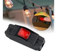 Outdoor Waterproof Cable Switch IP65 Weatherproof Garden Switch 250V AC 16A ABS Black for Lawn Mowers and Garden Lights