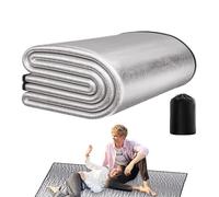 Outdoor Waterproof Camping Mat | Aluminium Picnic Mat | Aluminum Foil Moistureproof Tent Sleeping Pad | Foldable Portable Insulating Ground Mats For Beach Lawns Traveling Camping